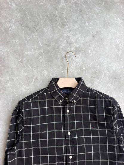 BLACK FLANNEL CHECKED SHIRT