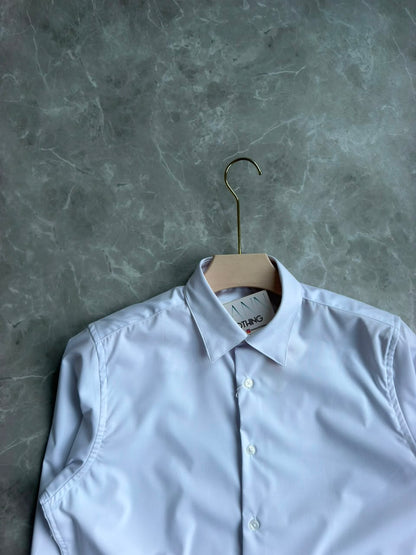 WHITE SATIN SHIRT