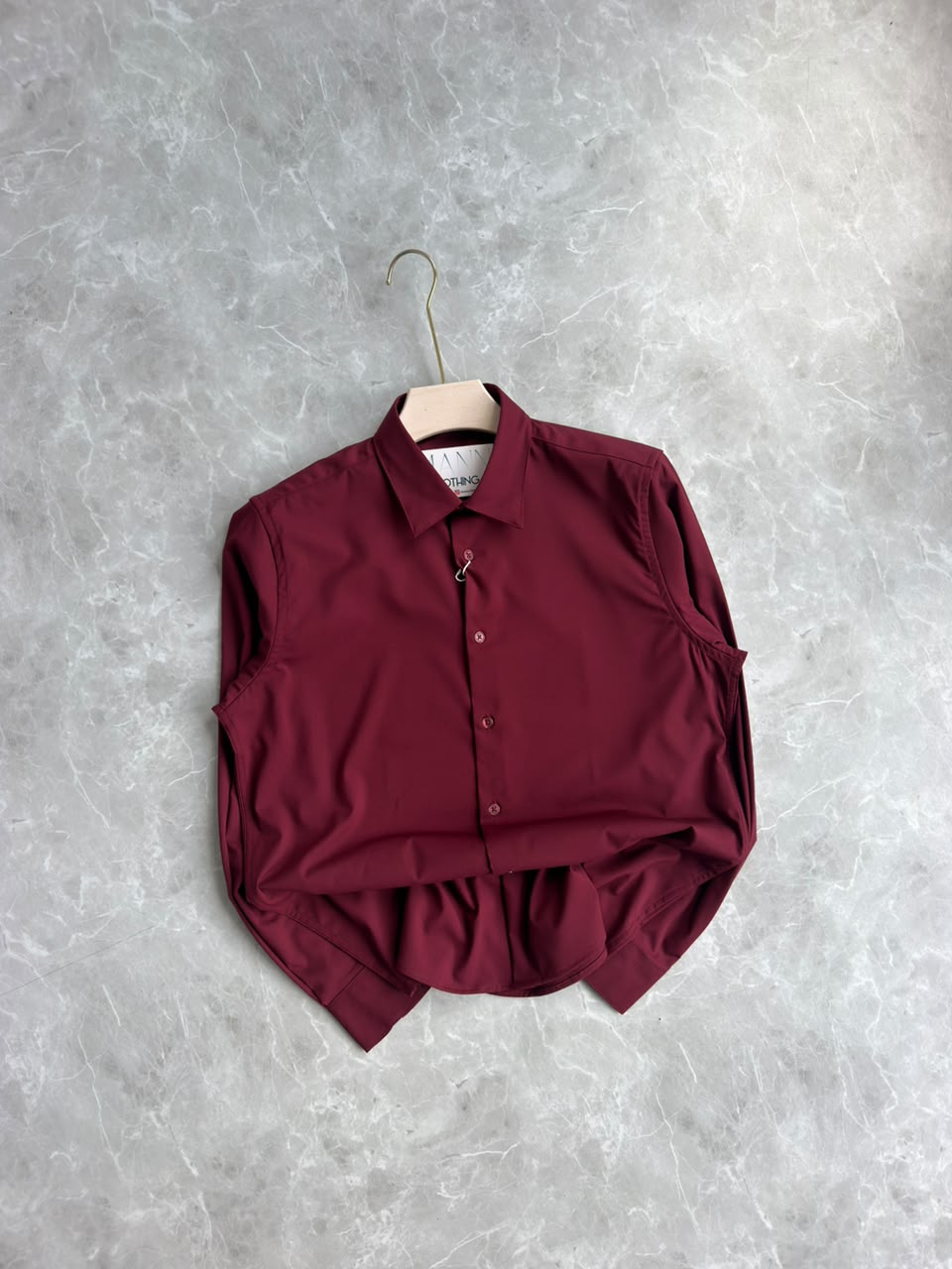 MEROON SATIN SHIRT