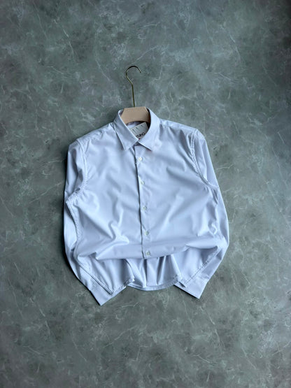 WHITE SATIN SHIRT