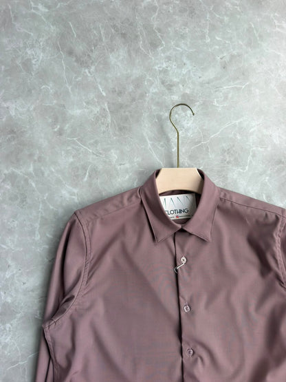 MAUVE PINK SATIN SHIRT