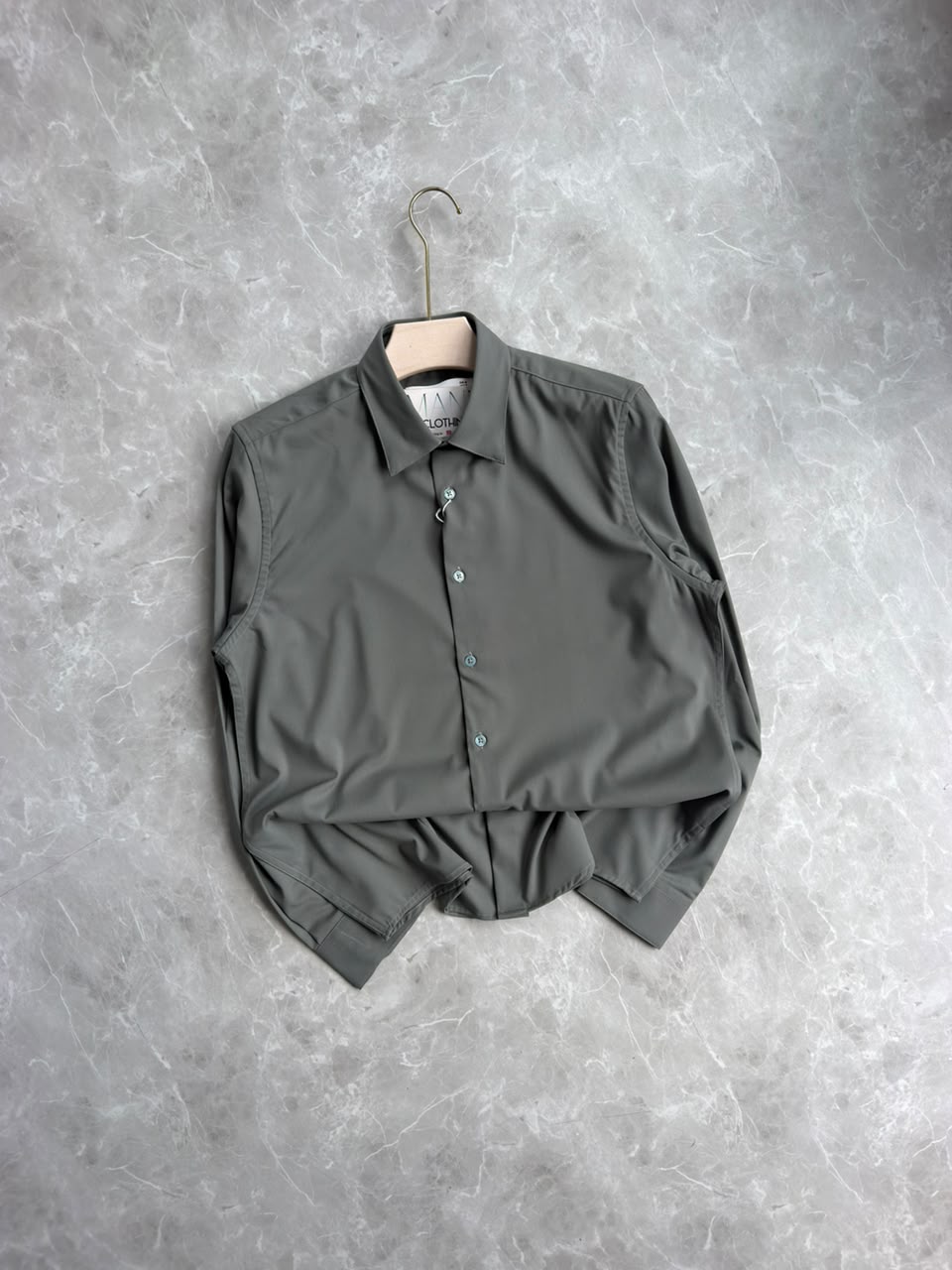 SAGE GREEN SATIN SHIRT