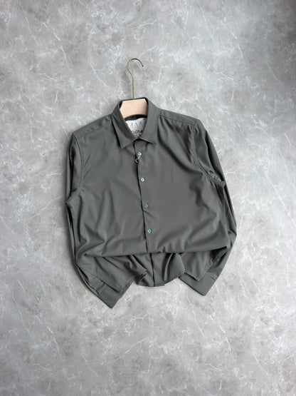SAGE GREEN SATIN SHIRT