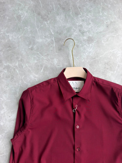 MEROON SATIN SHIRT