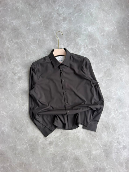 GRAY IMPORTED SATIN SHIRT