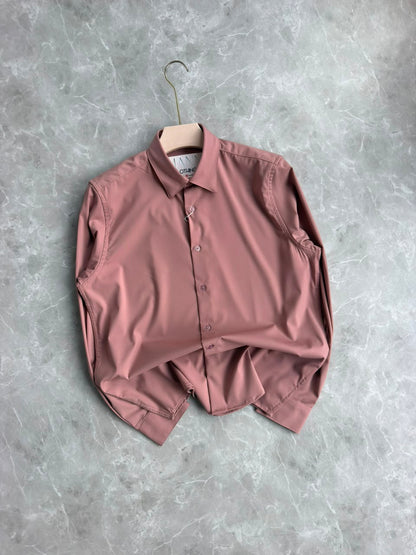 DUSTY PINK SATIN SHIRT