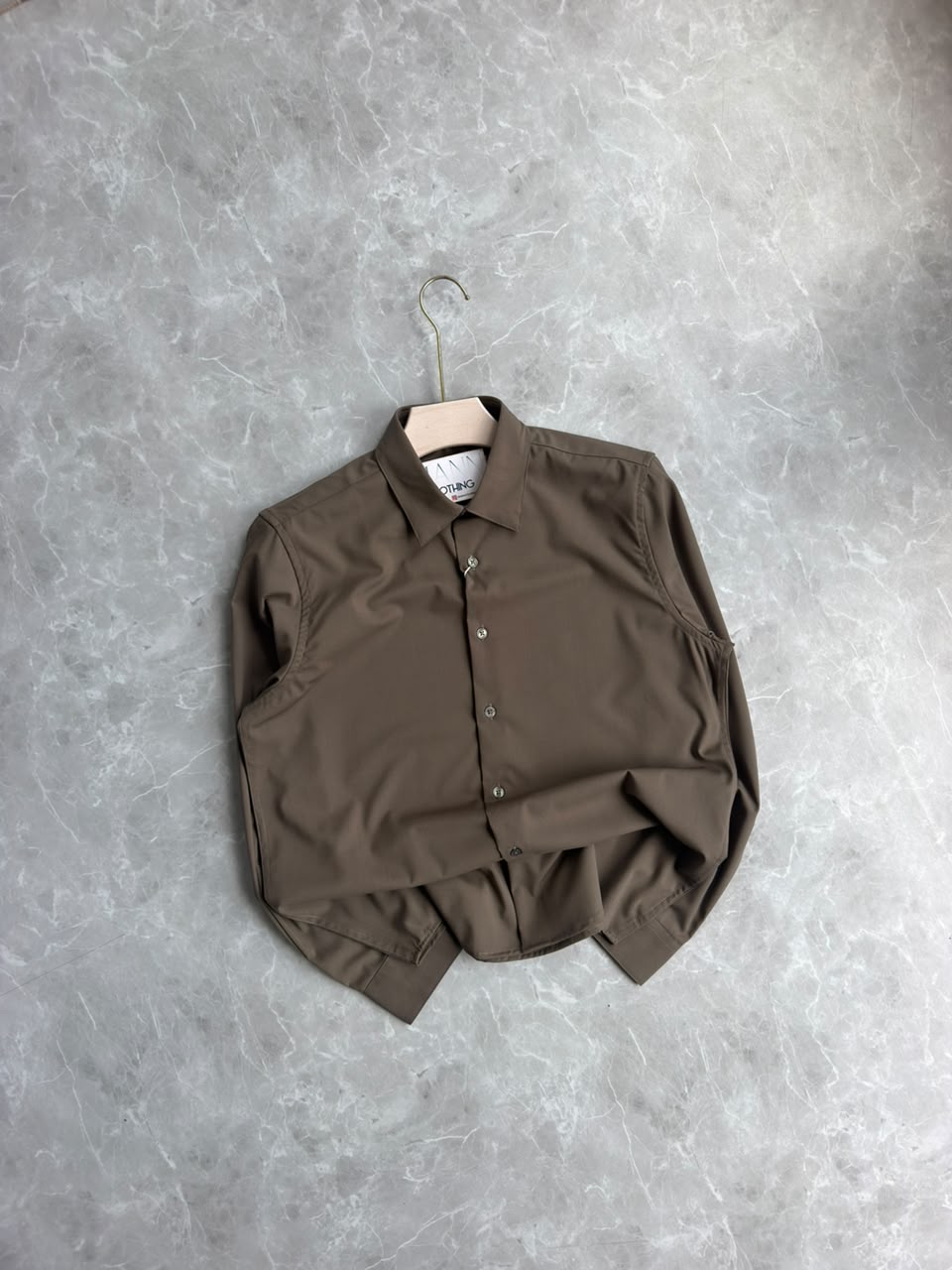 TOBACCO BROWN SATIN SHIRT