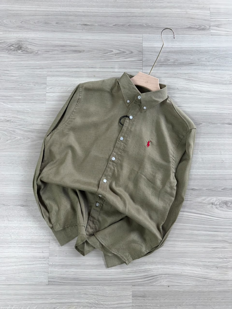 LIGHT GREEN LINEN SHIRT
