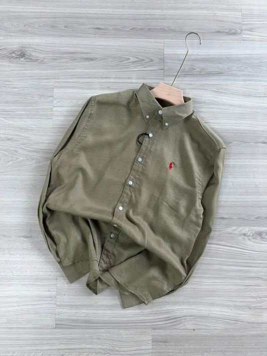 LIGHT GREEN LINEN SHIRT
