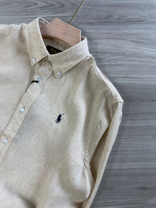 BEIGE LINEN SHIRT