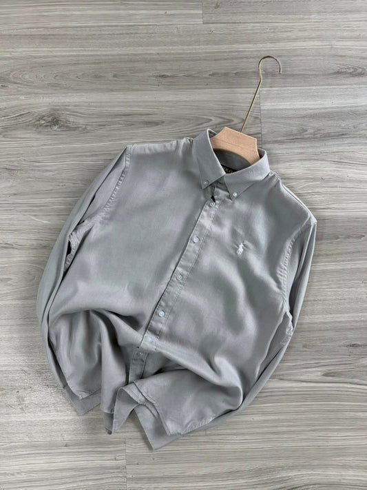 LIGHT GRAY LINEN SHIRT