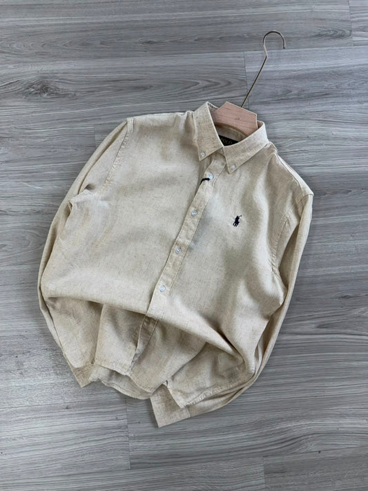 BEIGE LINEN SHIRT