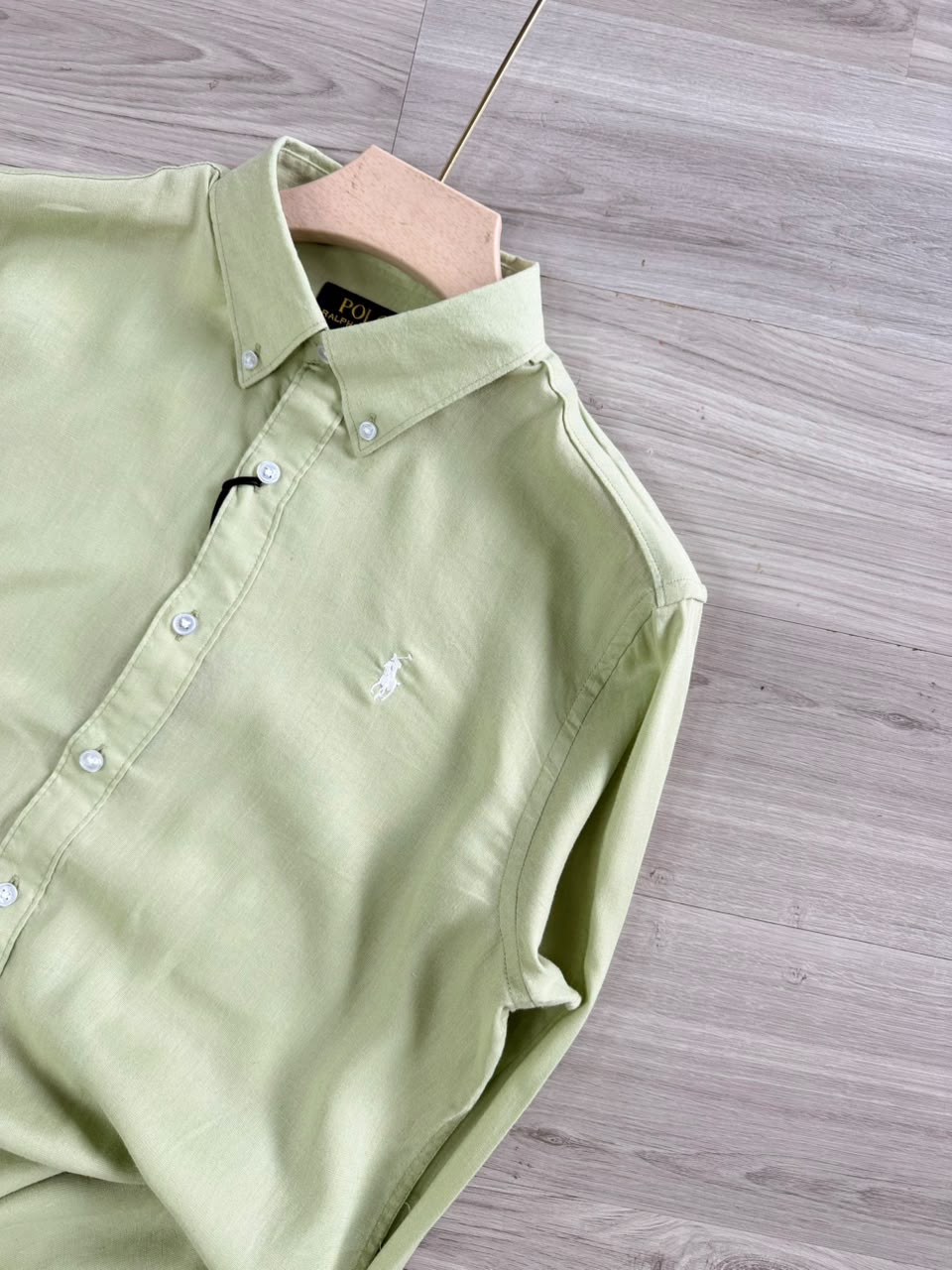 PISTA GREEN LINEN SHIRT