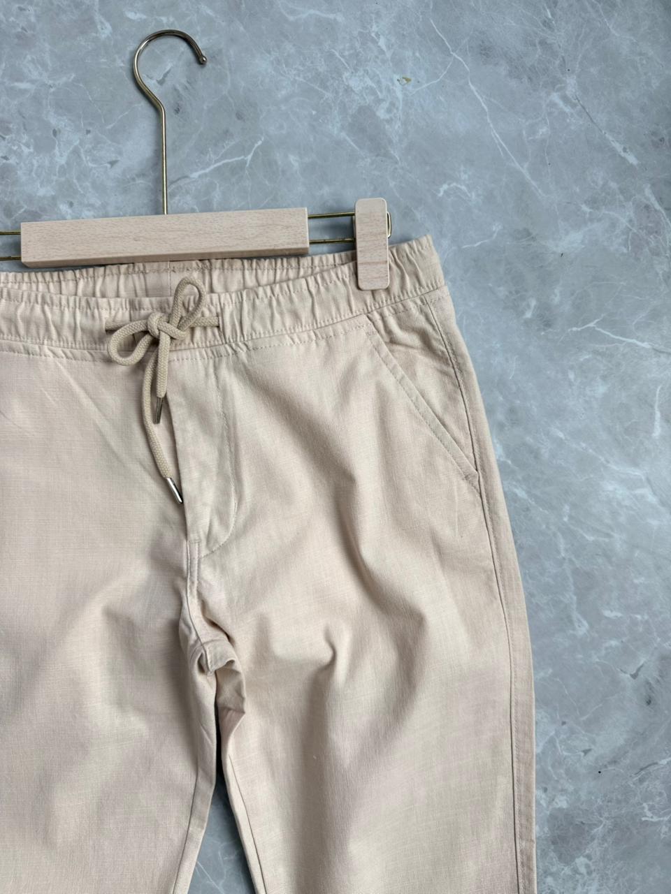 PEIGE LINEN PANT