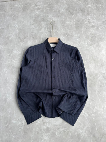 NAVYBLUE IMPORTED CRUSHED STRIPE SHIRT