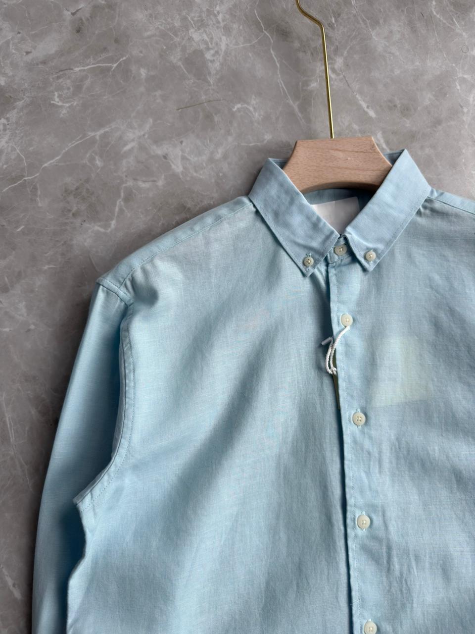 SKY BLUE LINEN SHIRT