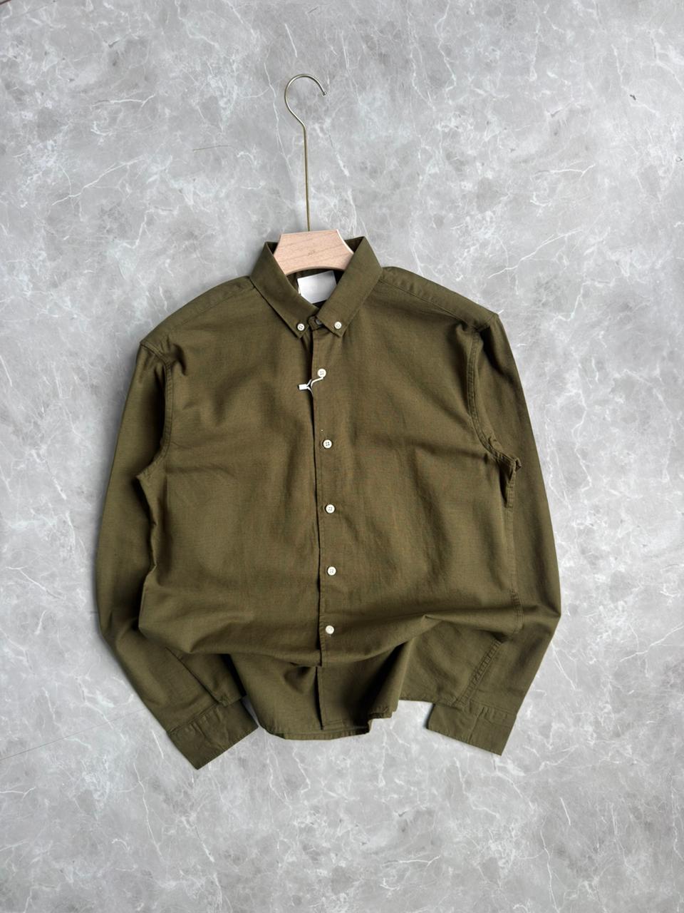 GREEN LINEN SHIRT
