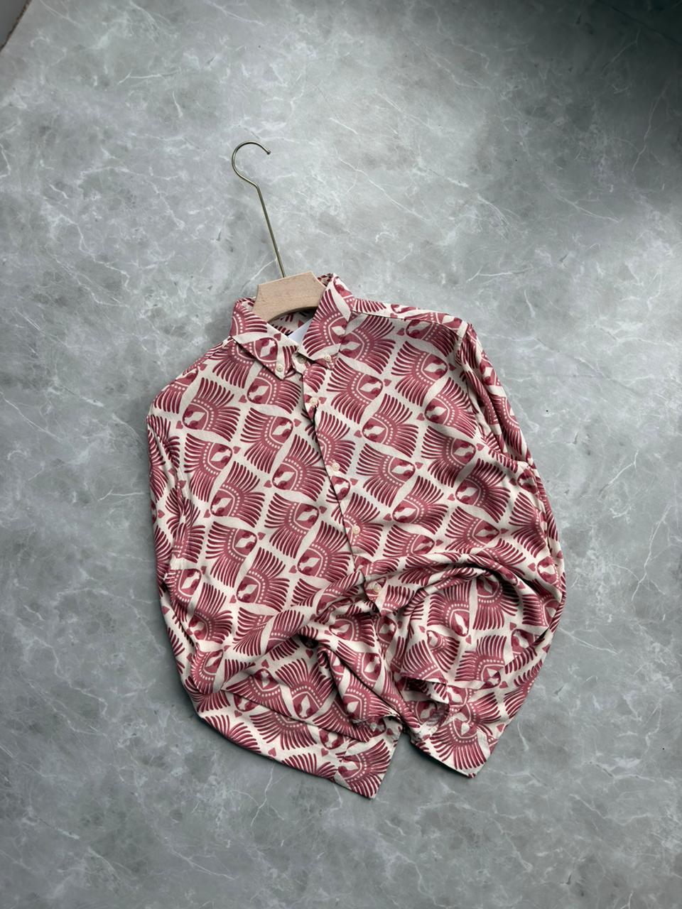 PINK IMPORTED PRINTED SHIRT