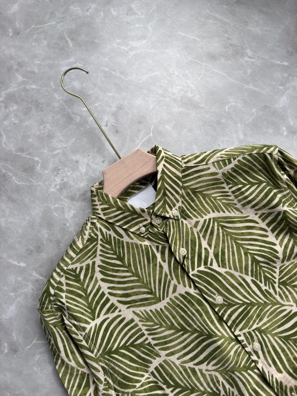 GREEN IMPORTED PRINTED SHIRT
