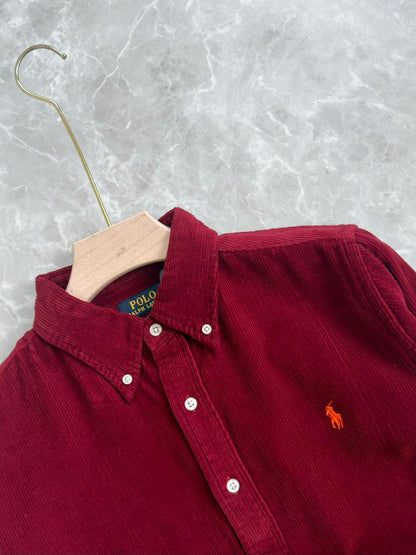 RED CORDUROY SHIRT