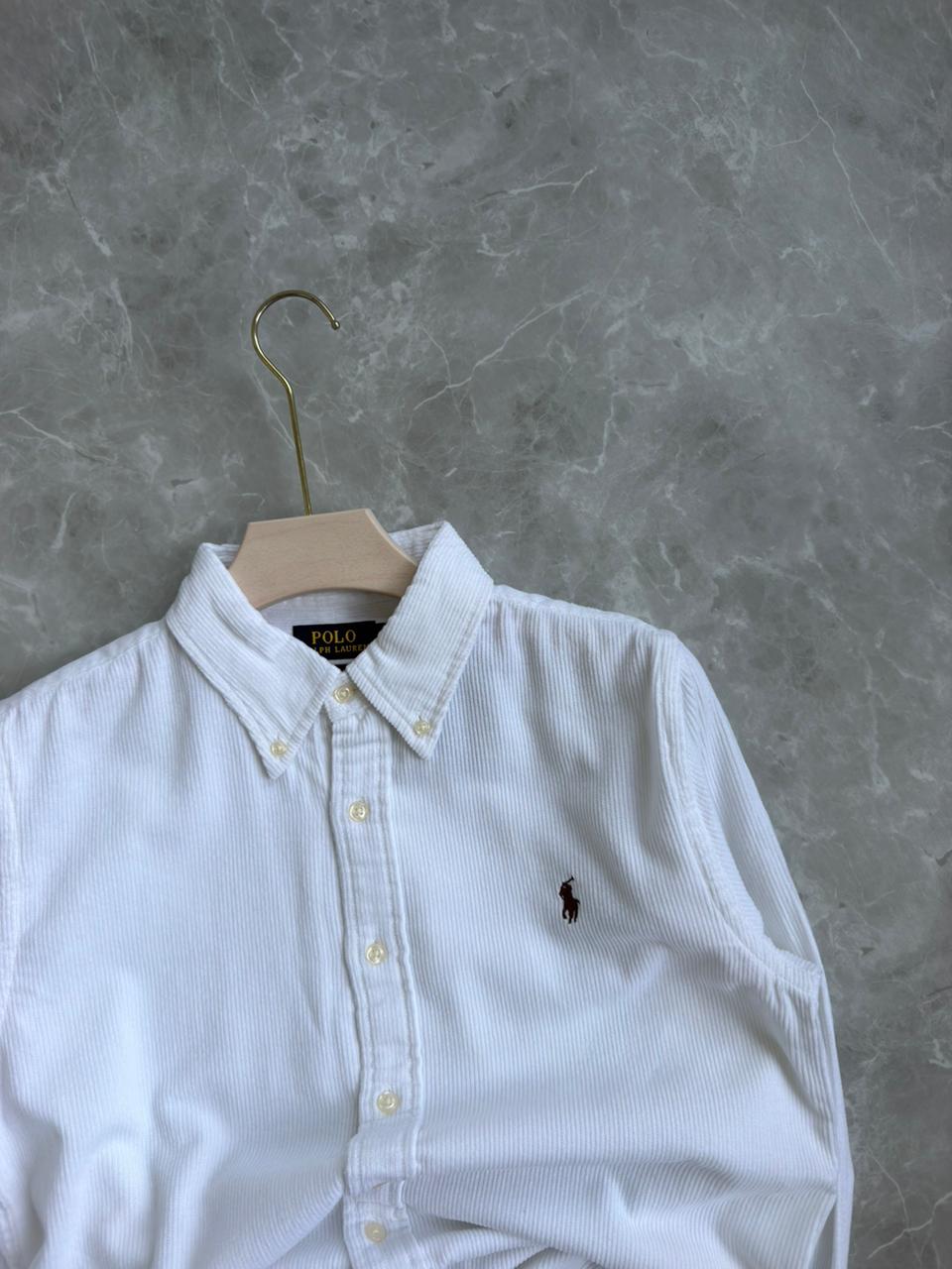 WHITE CORDUROY SHIRT