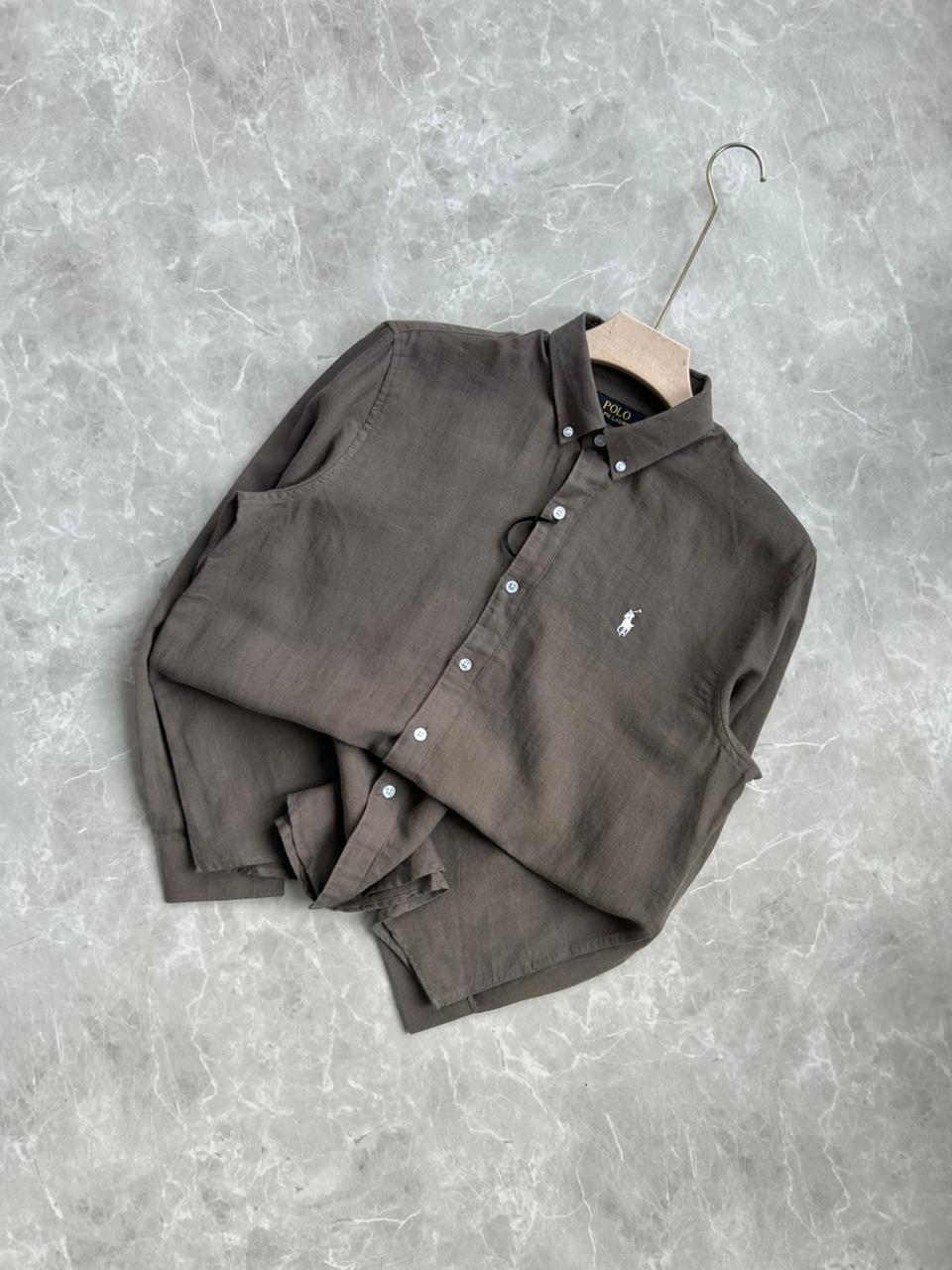 GRAY LINEN SHIRT