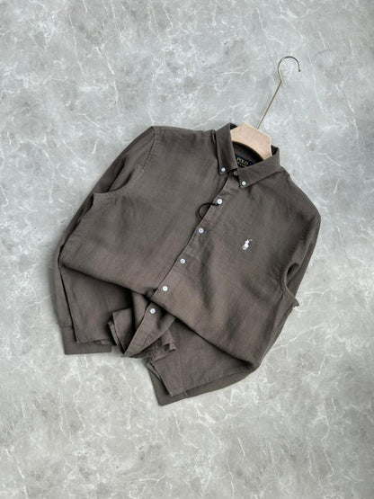 GRAY LINEN SHIRT