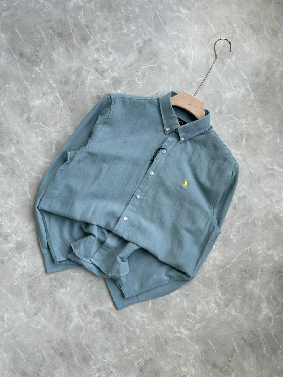 BLUE LINEN SHIRT
