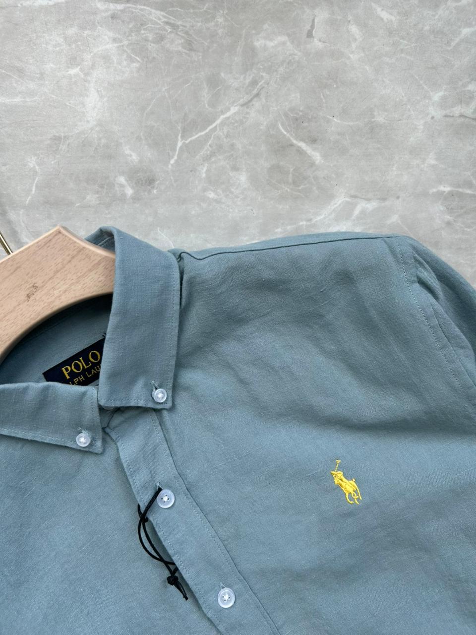 BLUE LINEN SHIRT