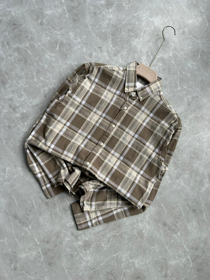 SANDAL LINEN FLANNEL CHECKED SHIRT