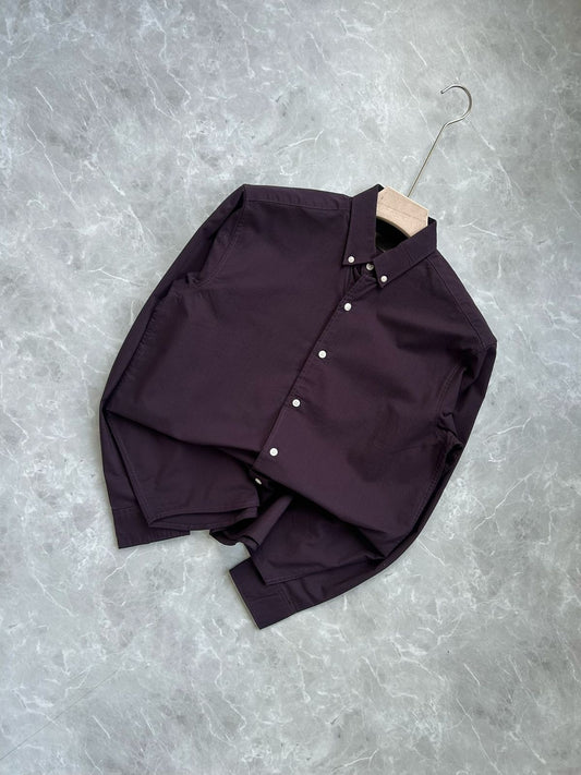 WINE COTTON SHIRT