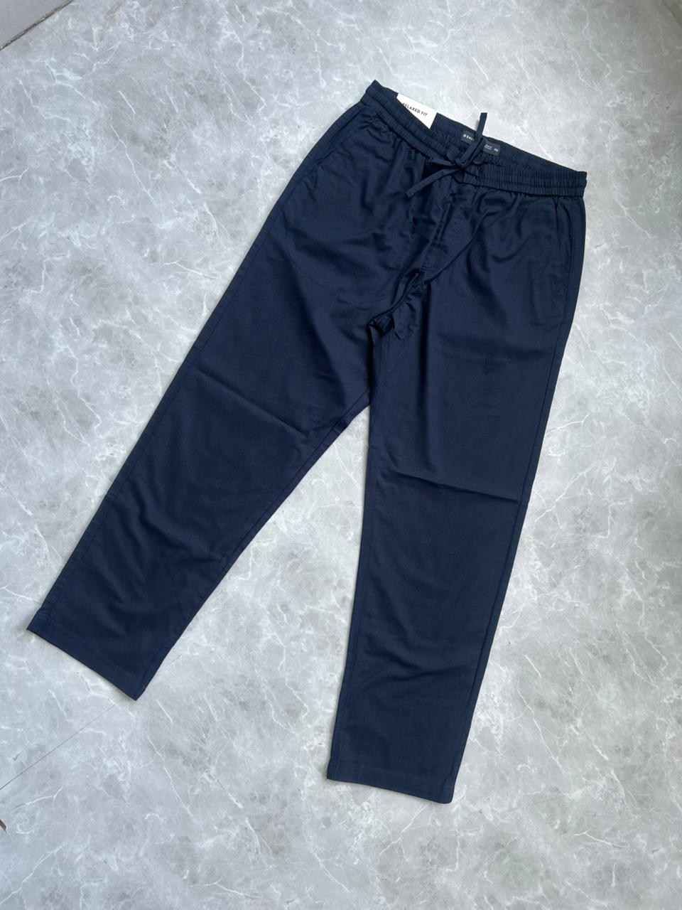 BLUE LINEN TROUSERS
