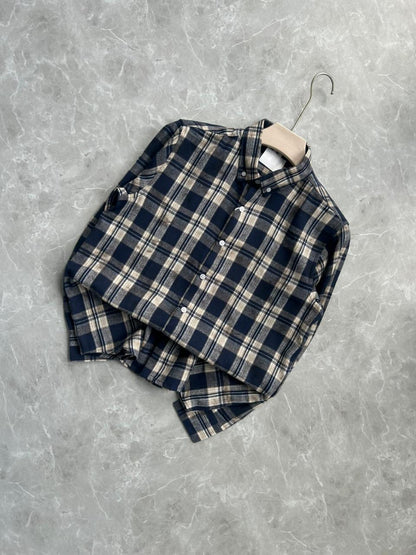 BRUSH COTTON CHECKED SHIRT