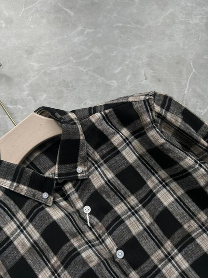 BRUSH COTTON CHECKED SHIRT