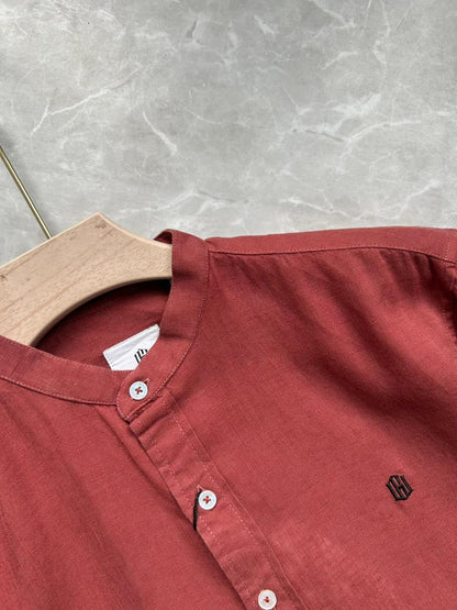 MANDARIN COLLAR SHIRT