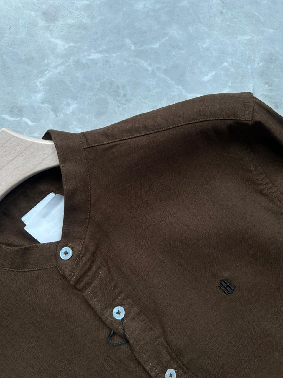 MANDARIN COLLAR SHIRT