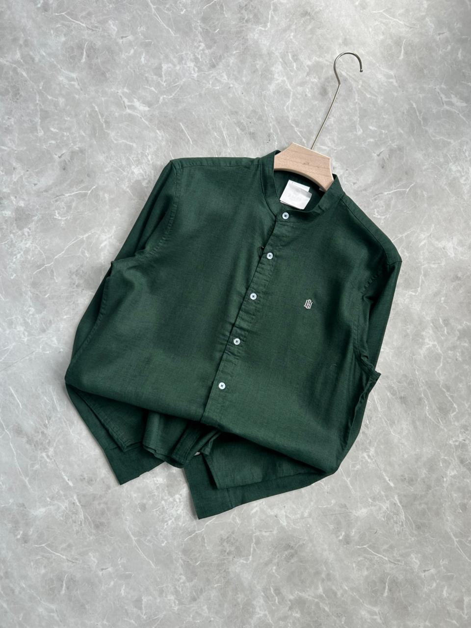 MANDARIN COLLAR SHIRT