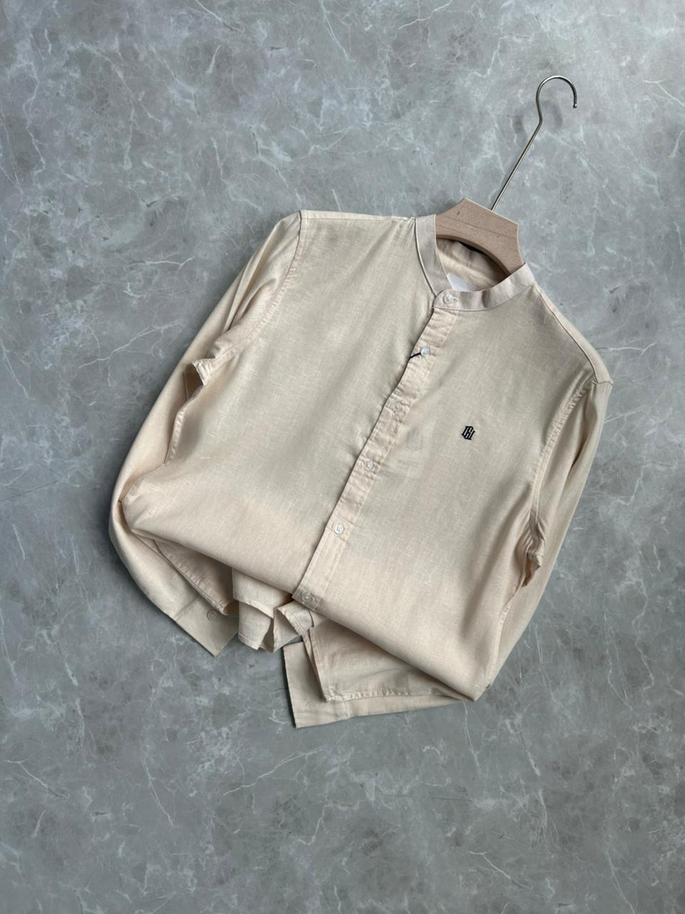 MANDARIN COLLAR SHIRT