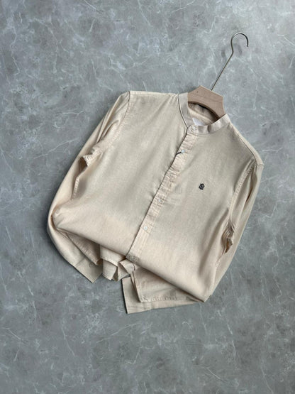 MANDARIN COLLAR SHIRT