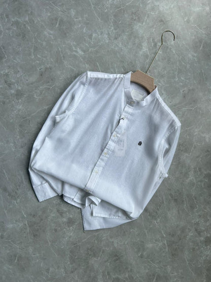 MANDARIN COLLAR SHIRT