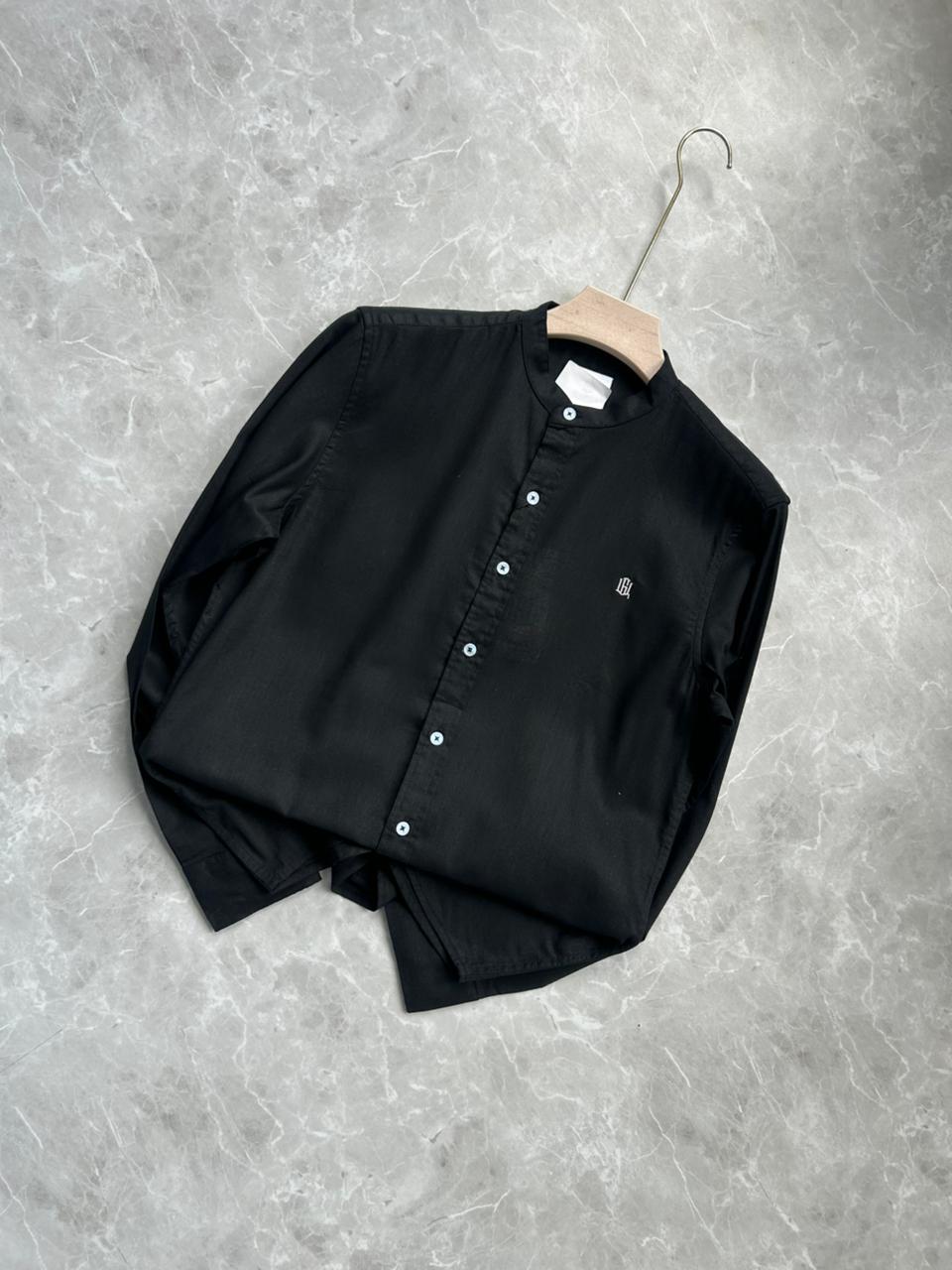 MANDARIN COLLAR SHIRT