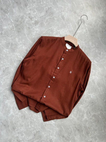 MANDARIN COLLAR SHIRT