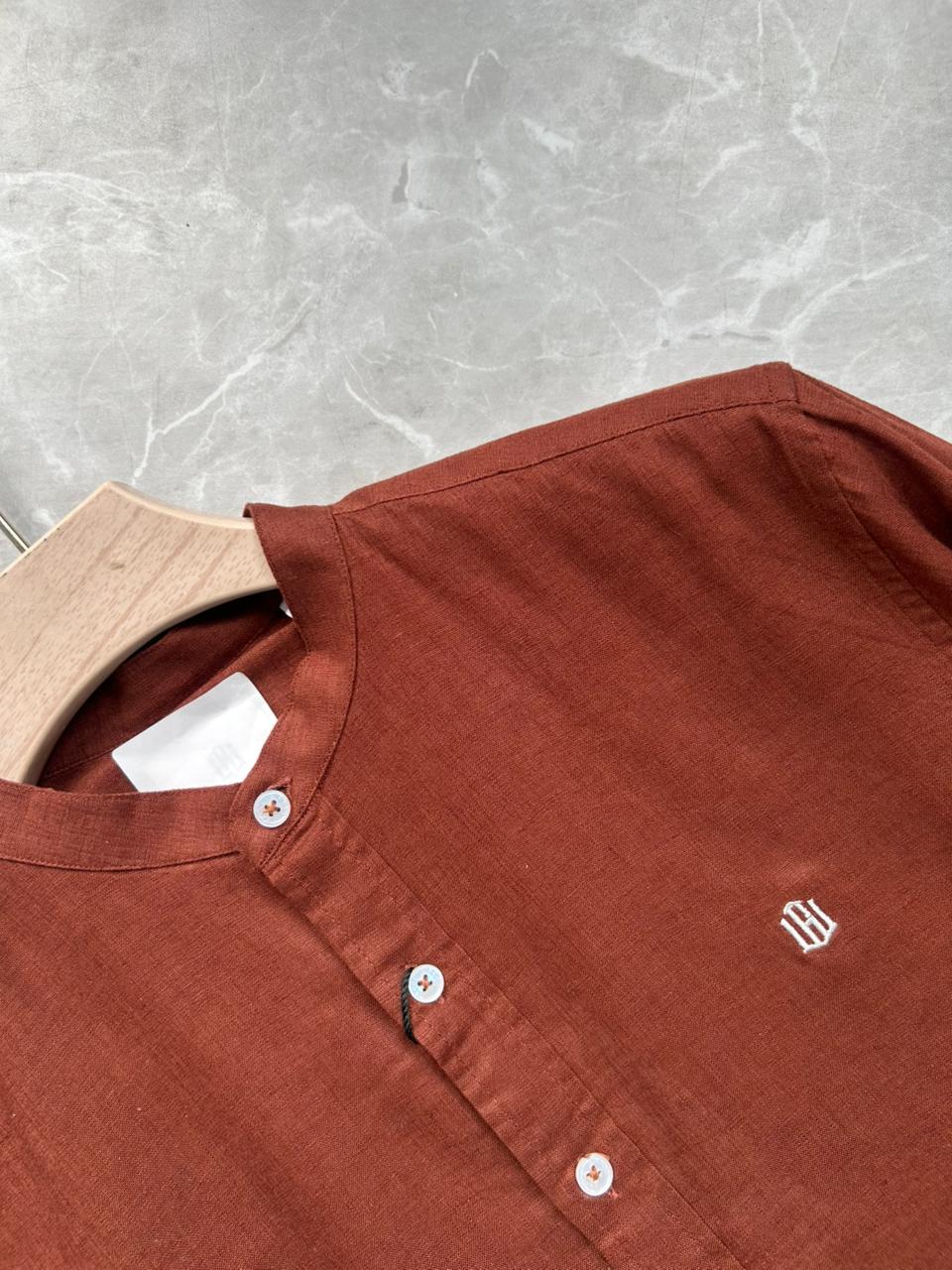 MANDARIN COLLAR SHIRT