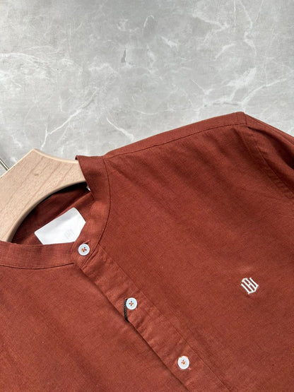 MANDARIN COLLAR SHIRT