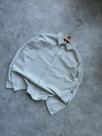 LIGHT GREEN STRIPES PRINTED SHIRT