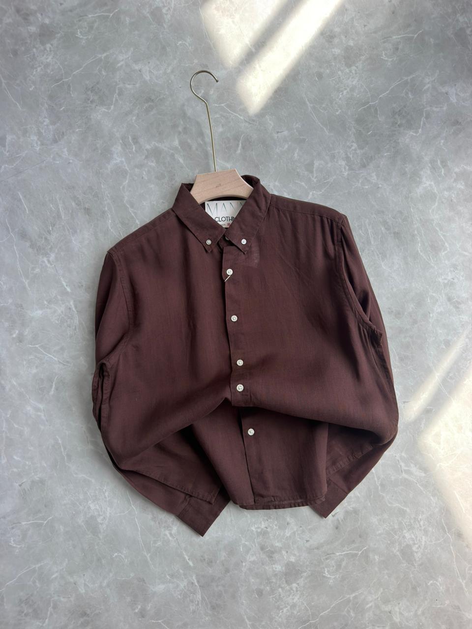 BROWN LINEN SHIRT