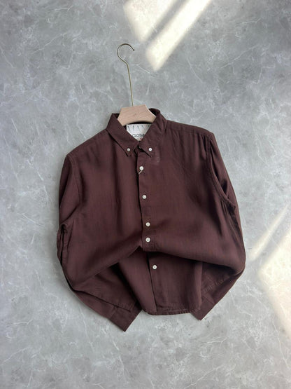 BROWN LINEN SHIRT